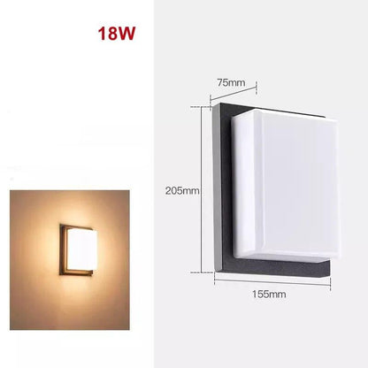 WandieGlow LED Buitenwandlamp | Moderne Aluminium Wandlamp Waterdicht voor Tuin, Balkon & Entree