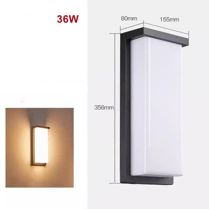 WandieGlow LED Buitenwandlamp | Moderne Aluminium Wandlamp Waterdicht voor Tuin, Balkon & Entree