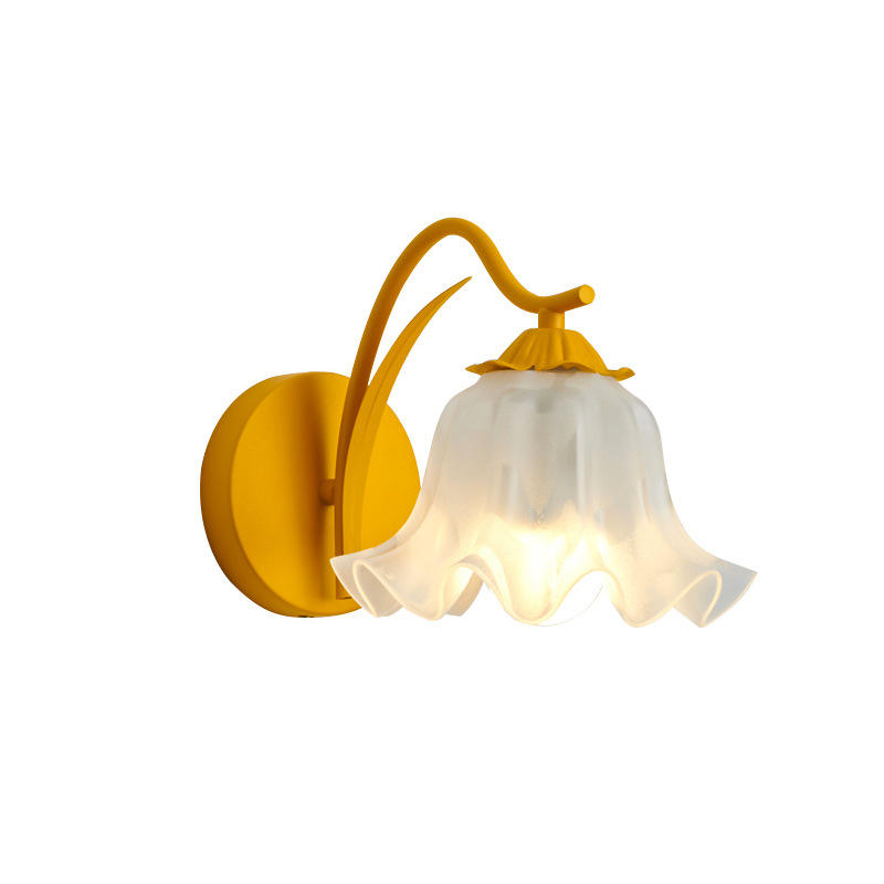 Franse retro tuin bloem wandlamp