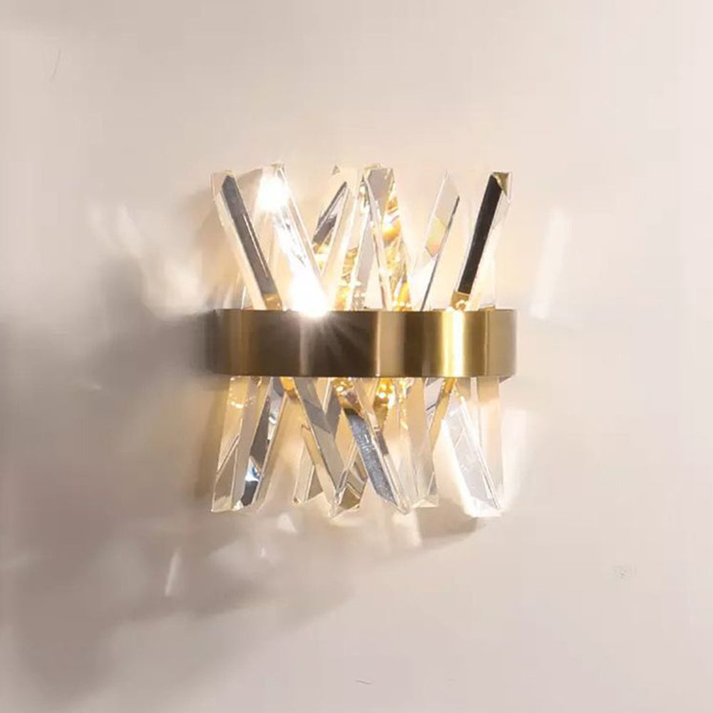 CrystalCrown | Gouden kristallen wandlamp