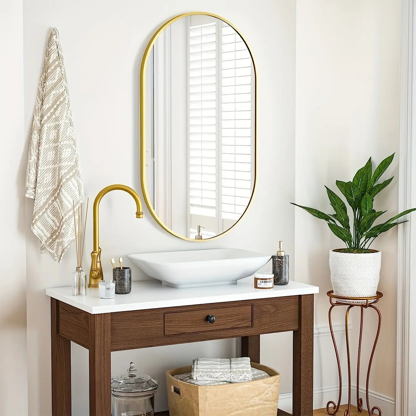 Nordic Style - Ovale spiegel voor in huis