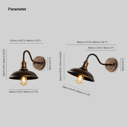 Alessio Rustieke Komvormige Antiek Messing IP65 Waterdichte Wandlamp voor Buiten