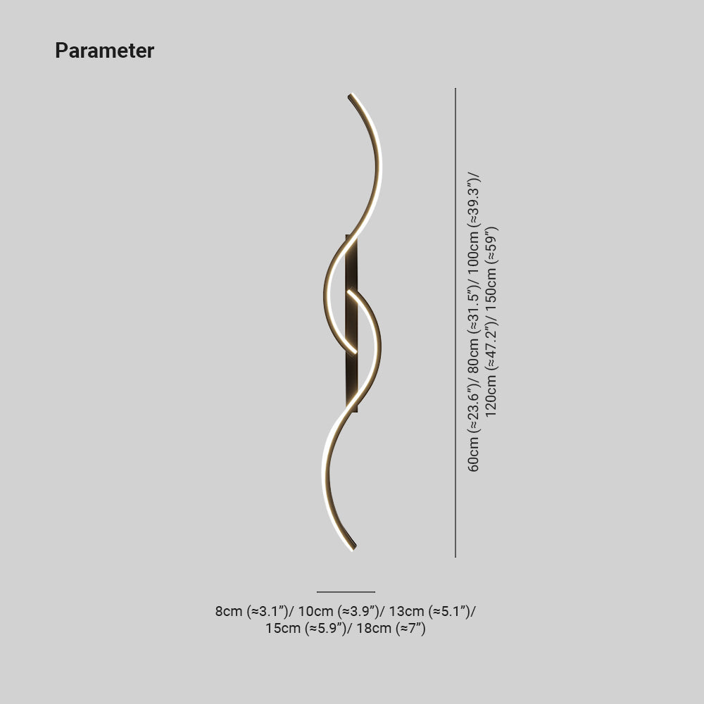 TwilightCurve | S-vormige wandlamp