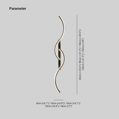 TwilightCurve | S-vormige wandlamp