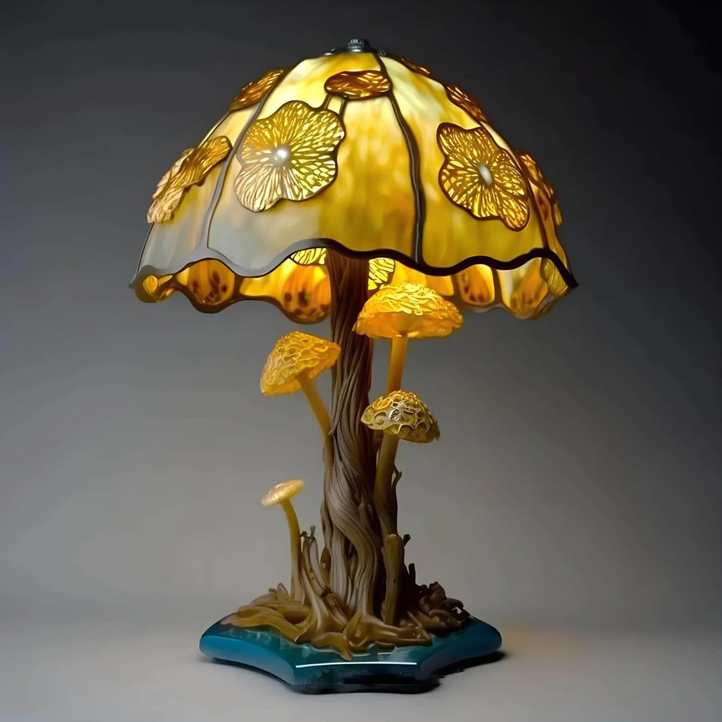 FantasyLamp | Mooie en rustgevende tafellamp van gekleurd glas
