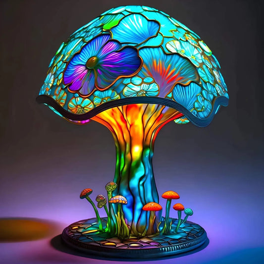 FantasyLamp | Mooie en rustgevende tafellamp van gekleurd glas