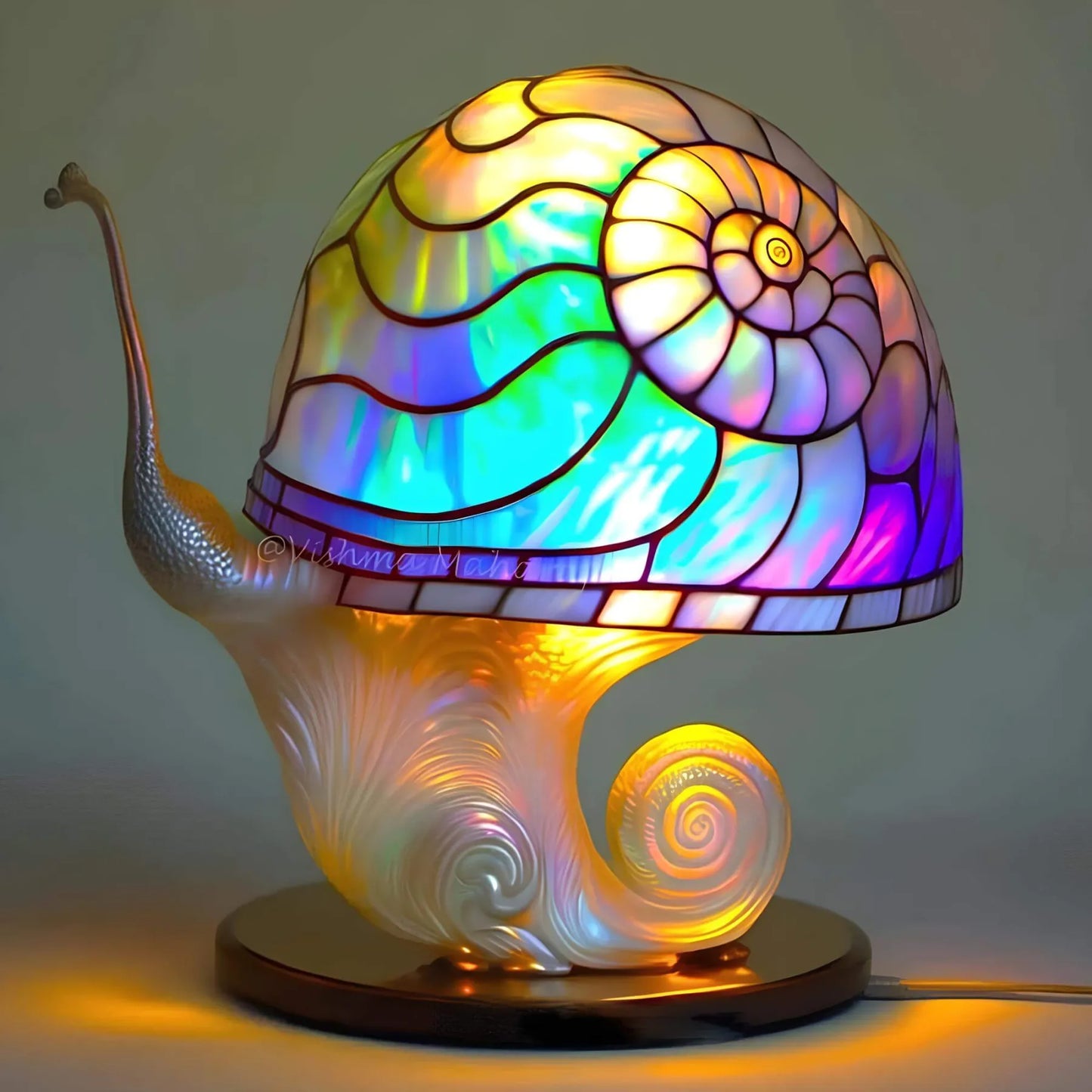 FantasyLamp | Mooie en rustgevende tafellamp van gekleurd glas