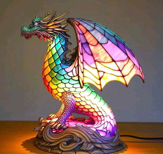 LumiPet | Sfeervolle Dieren Lamp | Glas In Lood Stijl