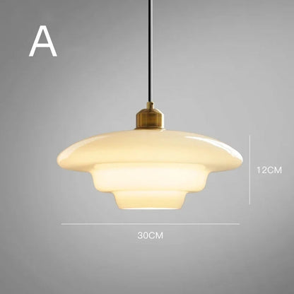 Witte glazen hanglamp