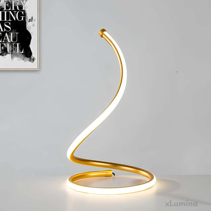 GloedX - Spiraal silicagel licht gouden tafellamp