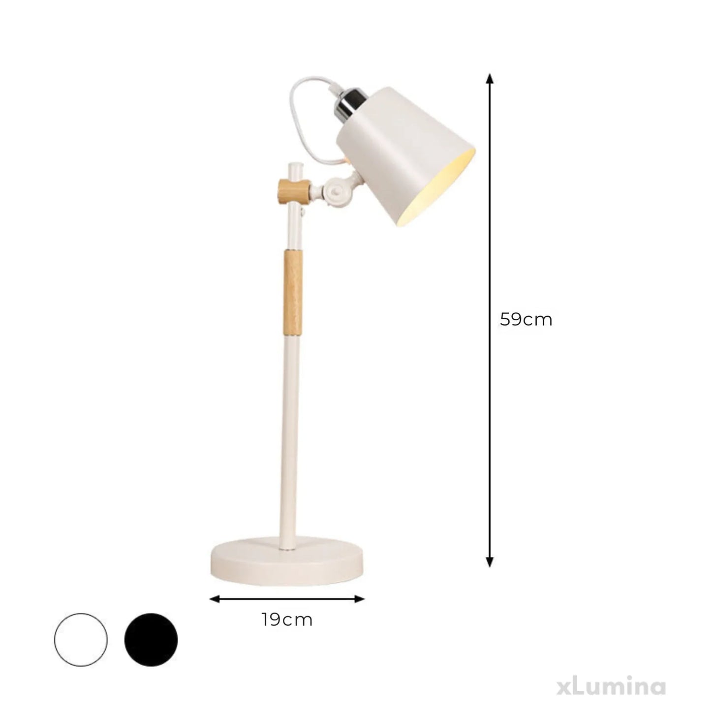 GlowZoë - Industrieel metalen emmer bedlampje