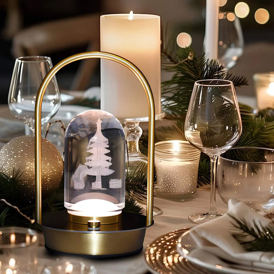 Gouden draagbare LED lamp - snoerloze kerstverlichting