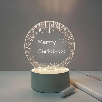 Notitie Nachtlamp - 3D LED Beschrijfbaar Nachtlampje