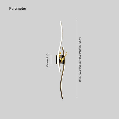 TwilightBranch | Gebogen LED wandlamp