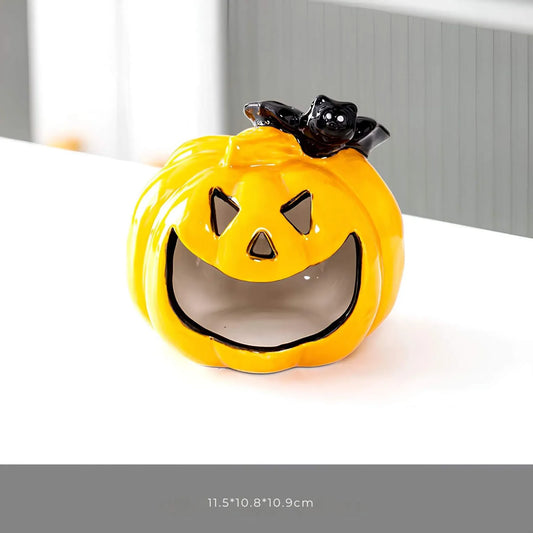 Pompoen lantaarn van keramiek - Halloween decoratie