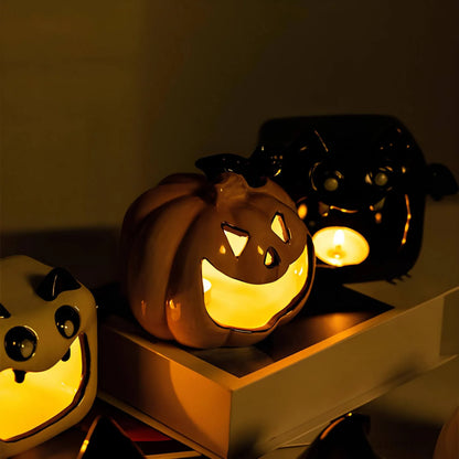 Pompoen lantaarn van keramiek - Halloween decoratie