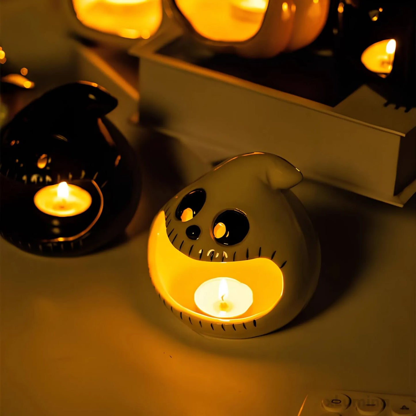 Pompoen lantaarn van keramiek - Halloween decoratie