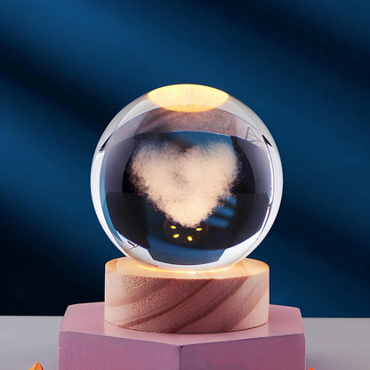 Kristallen Nachtlamp – 3D LED Tafellamp met Meerkleurige Verlichting | Luxe Sfeerlamp