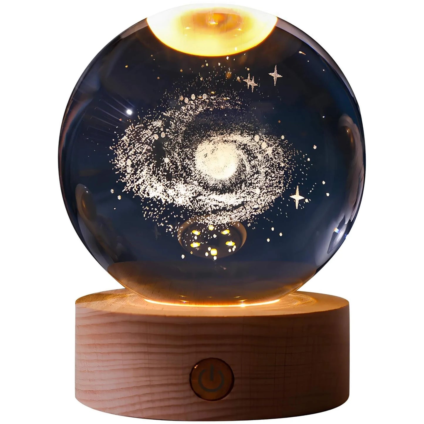 Kristallen Nachtlamp – 3D LED Tafellamp met Meerkleurige Verlichting | Luxe Sfeerlamp