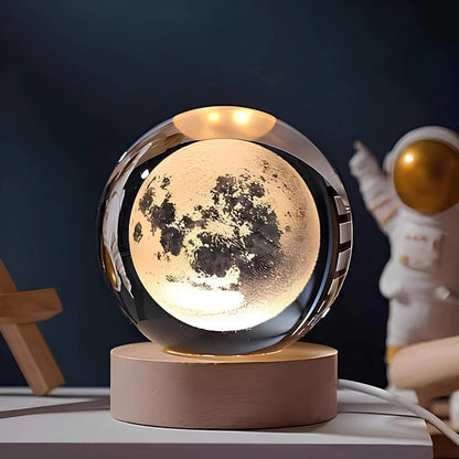 Kristallen Nachtlamp – 3D LED Tafellamp met Meerkleurige Verlichting | Luxe Sfeerlamp