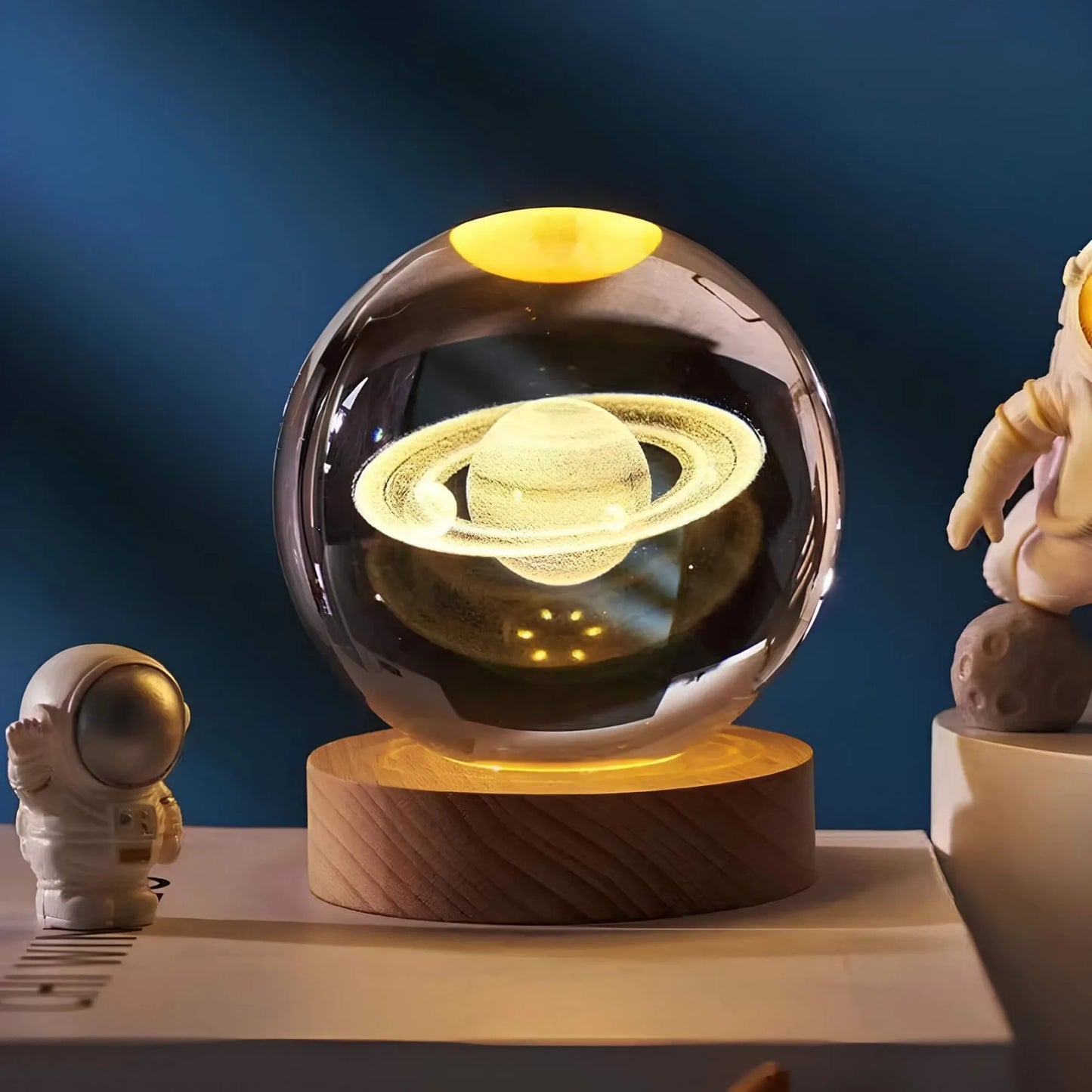 Kristallen Nachtlamp – 3D LED Tafellamp met Meerkleurige Verlichting | Luxe Sfeerlamp