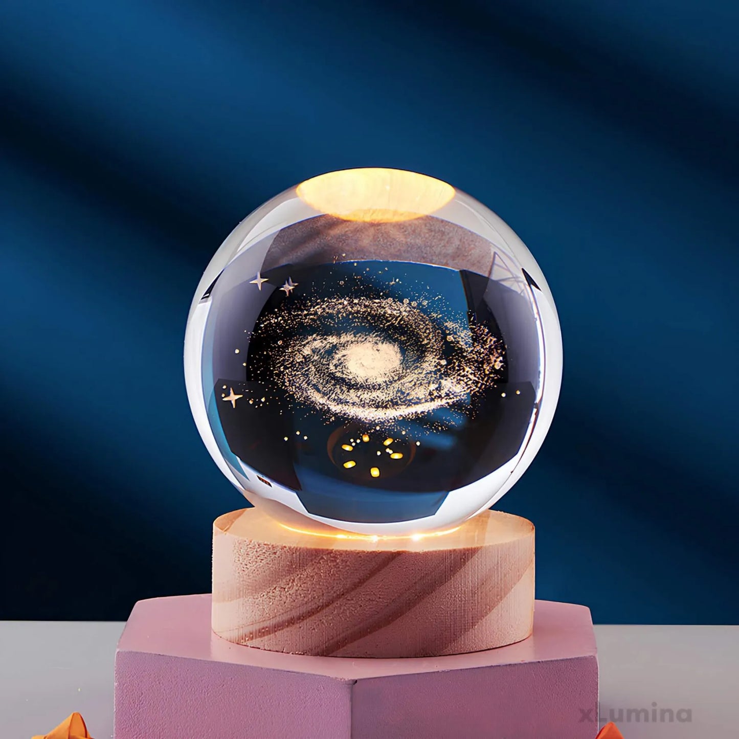 Kristallen Nachtlamp – 3D LED Tafellamp met Meerkleurige Verlichting | Luxe Sfeerlamp