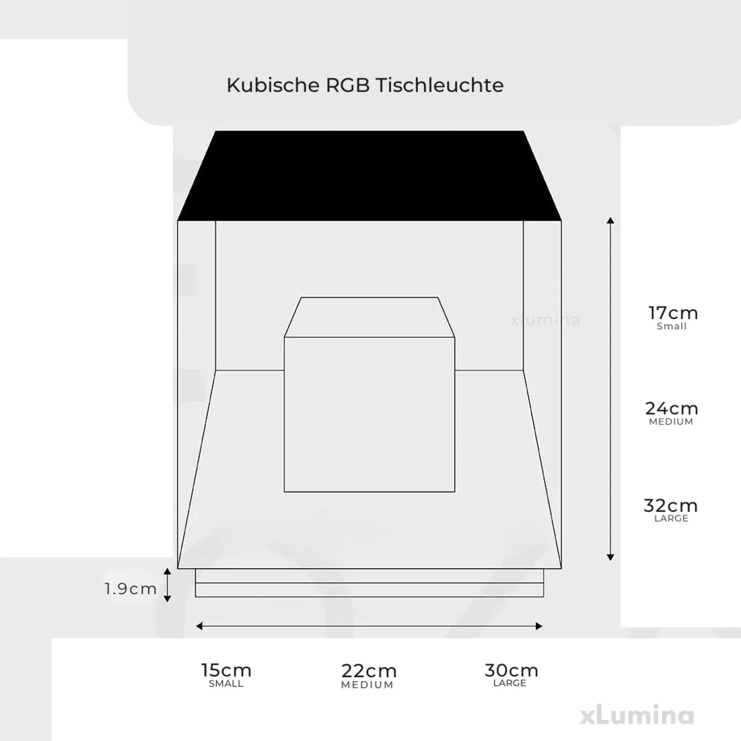 Cubic RGB tafellamp - Modern ontwerp met kleurverandering