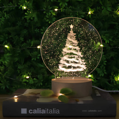 LED kerstboom acryl tafellamp - Klassieke feestelijke verlichting