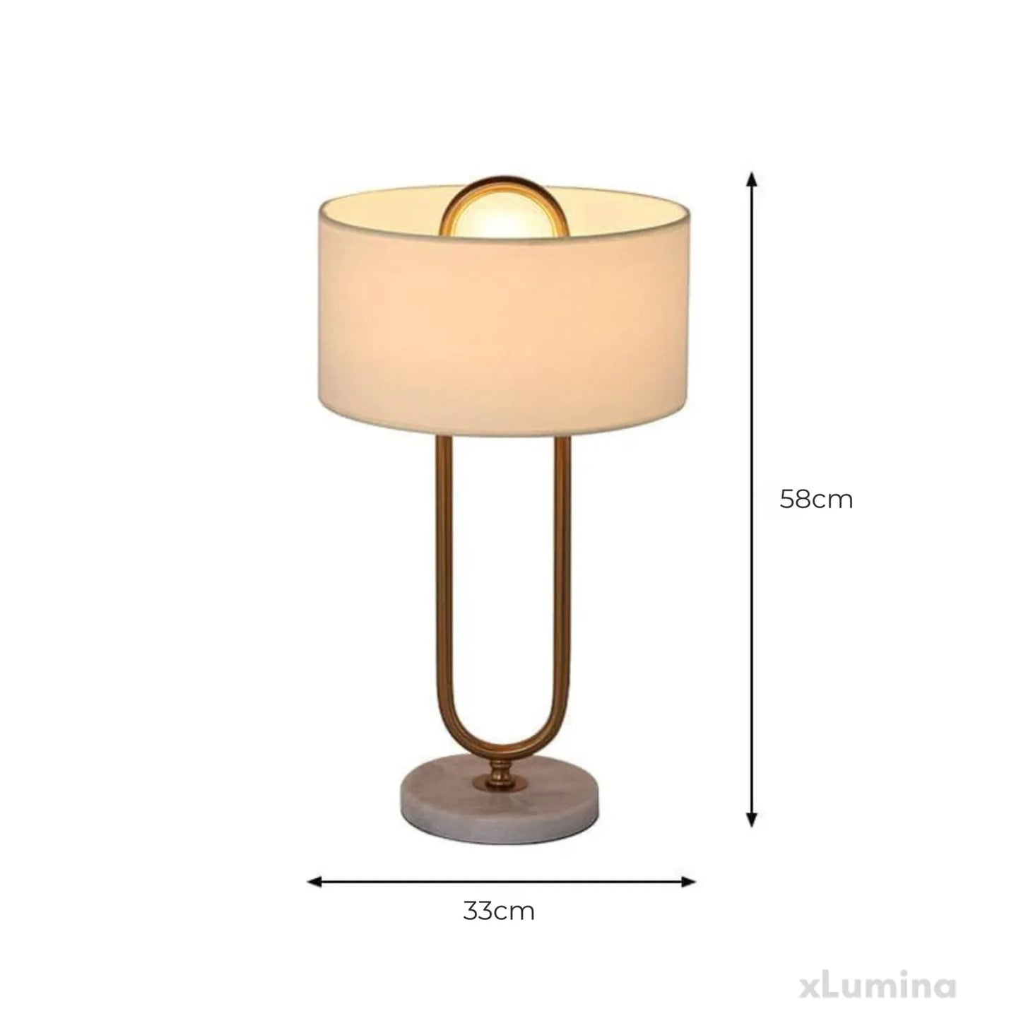 LichtAnna - Witte trommel tafellamp met ovale staander