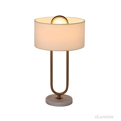 LichtAnna - Witte trommel tafellamp met ovale staander