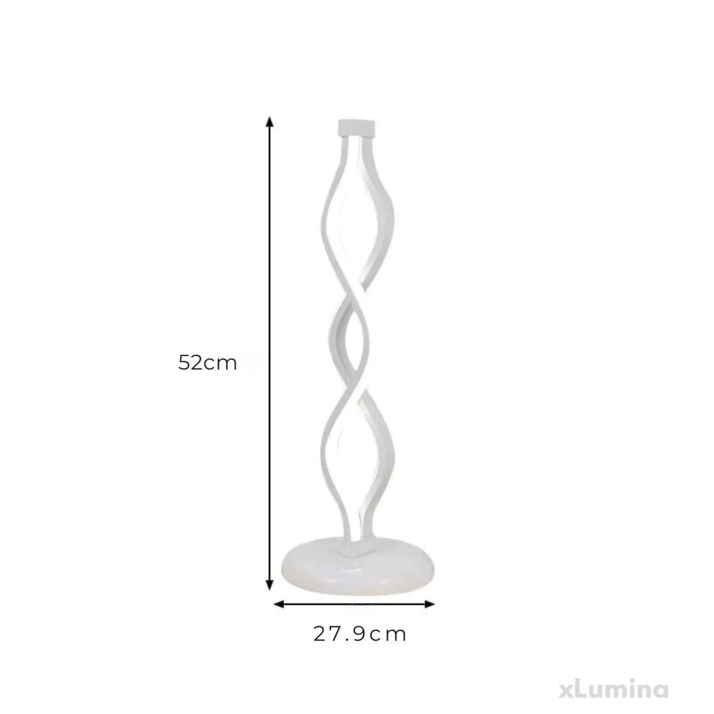 LichtElegance - LED witte spiraal tafellamp