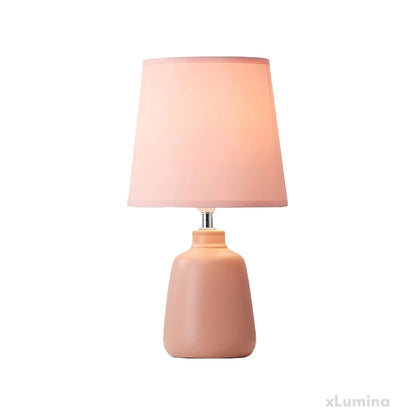 LisaLight - Keramische tafellamp met stoffen kap