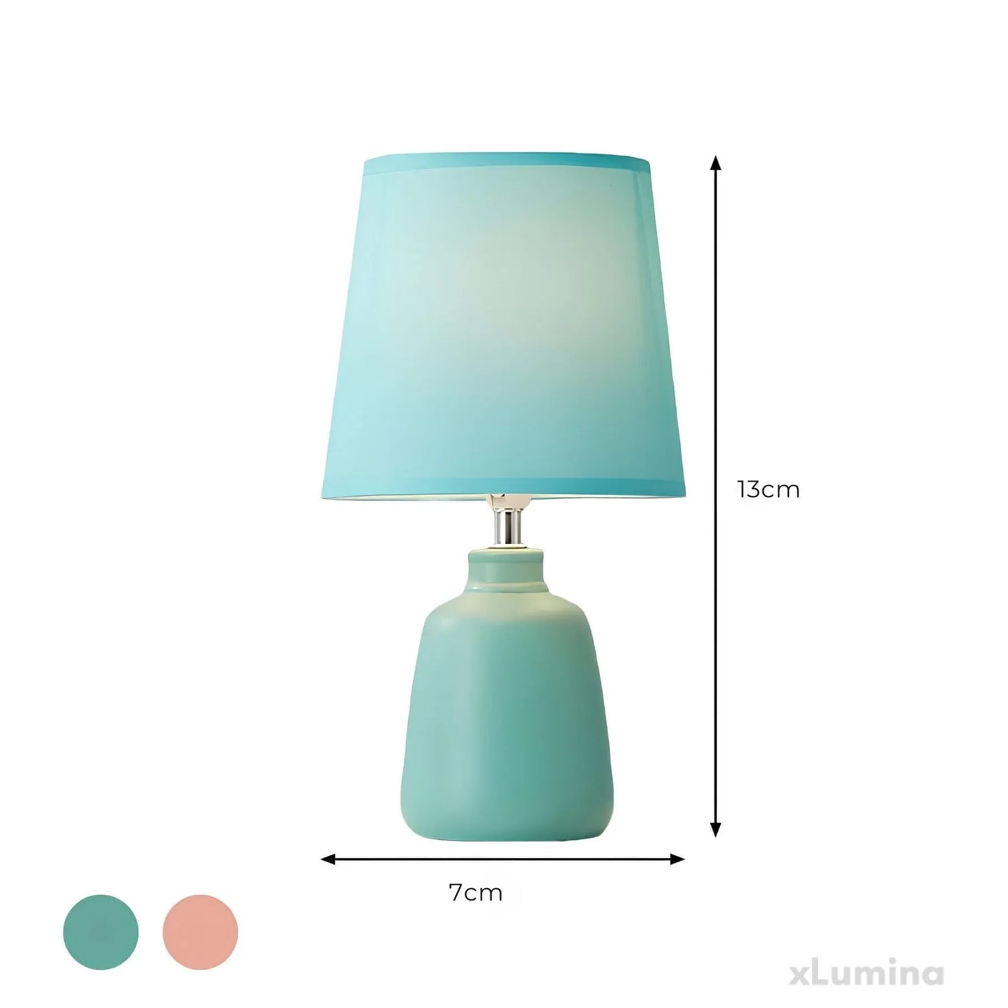 LisaLight - Keramische tafellamp met stoffen kap