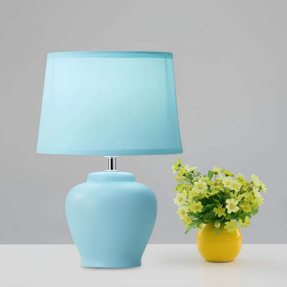 LisaLight - Keramische tafellamp met stoffen kap