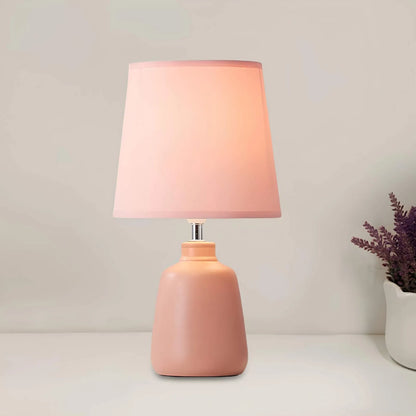 LisaLight - Keramische tafellamp met stoffen kap