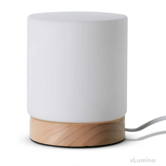 Lumiglow - Mini glazen cilinder tafellamp met 360° touch