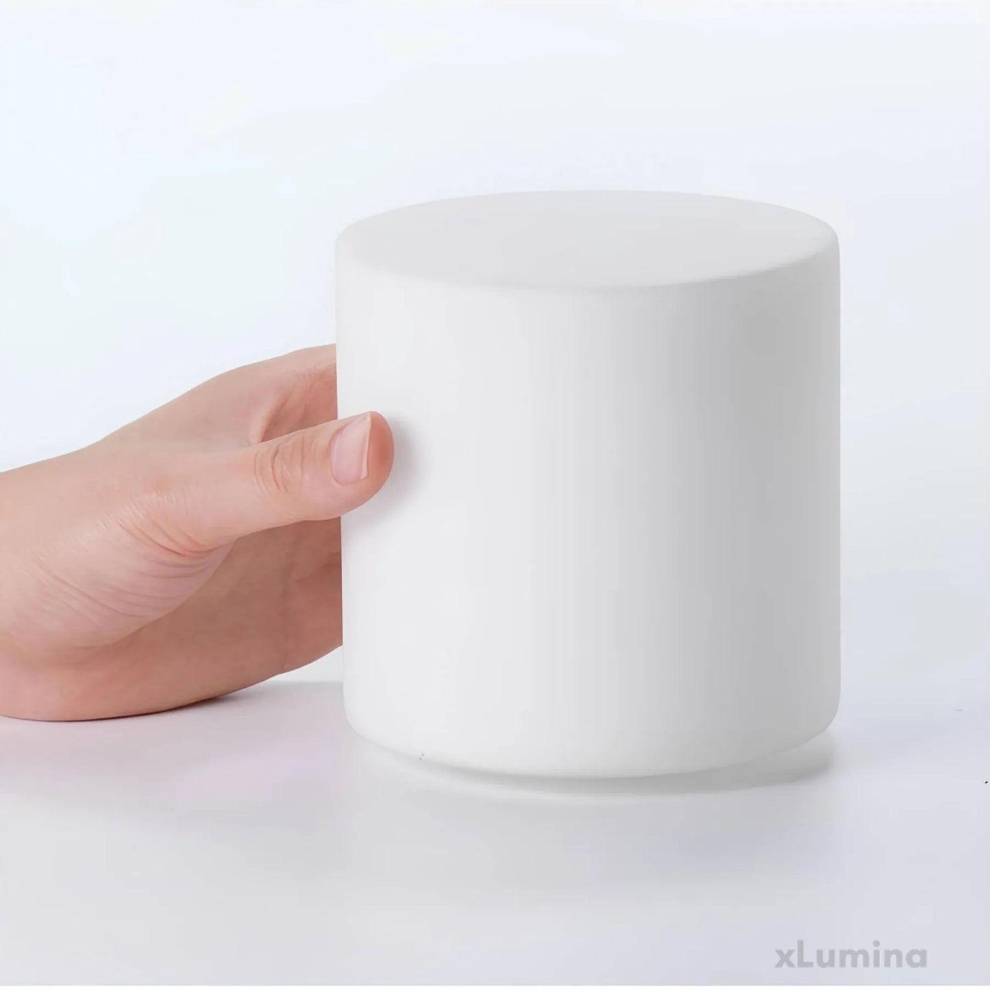 Lumiglow - Mini glazen cilinder tafellamp met 360° touch