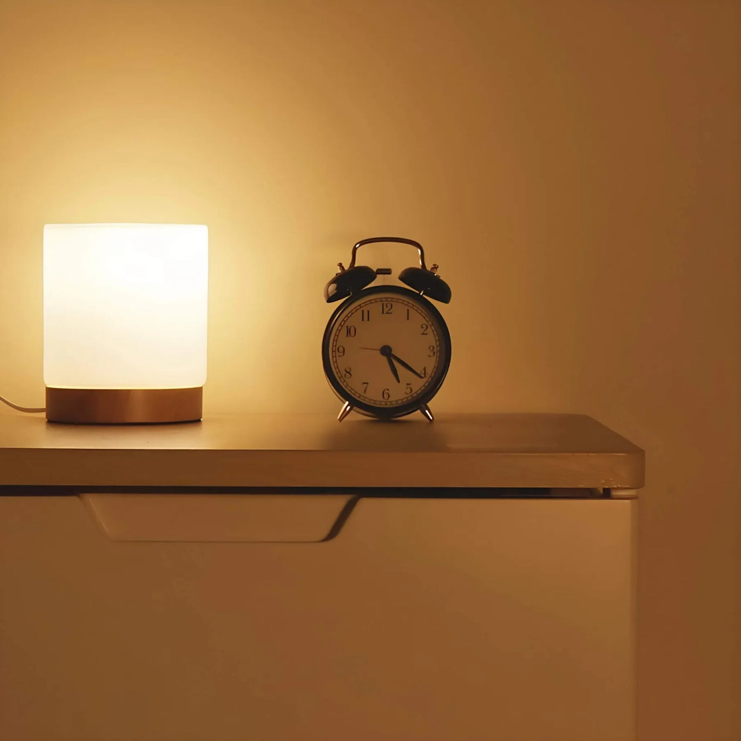 Lumiglow - Mini glazen cilinder tafellamp met 360° touch