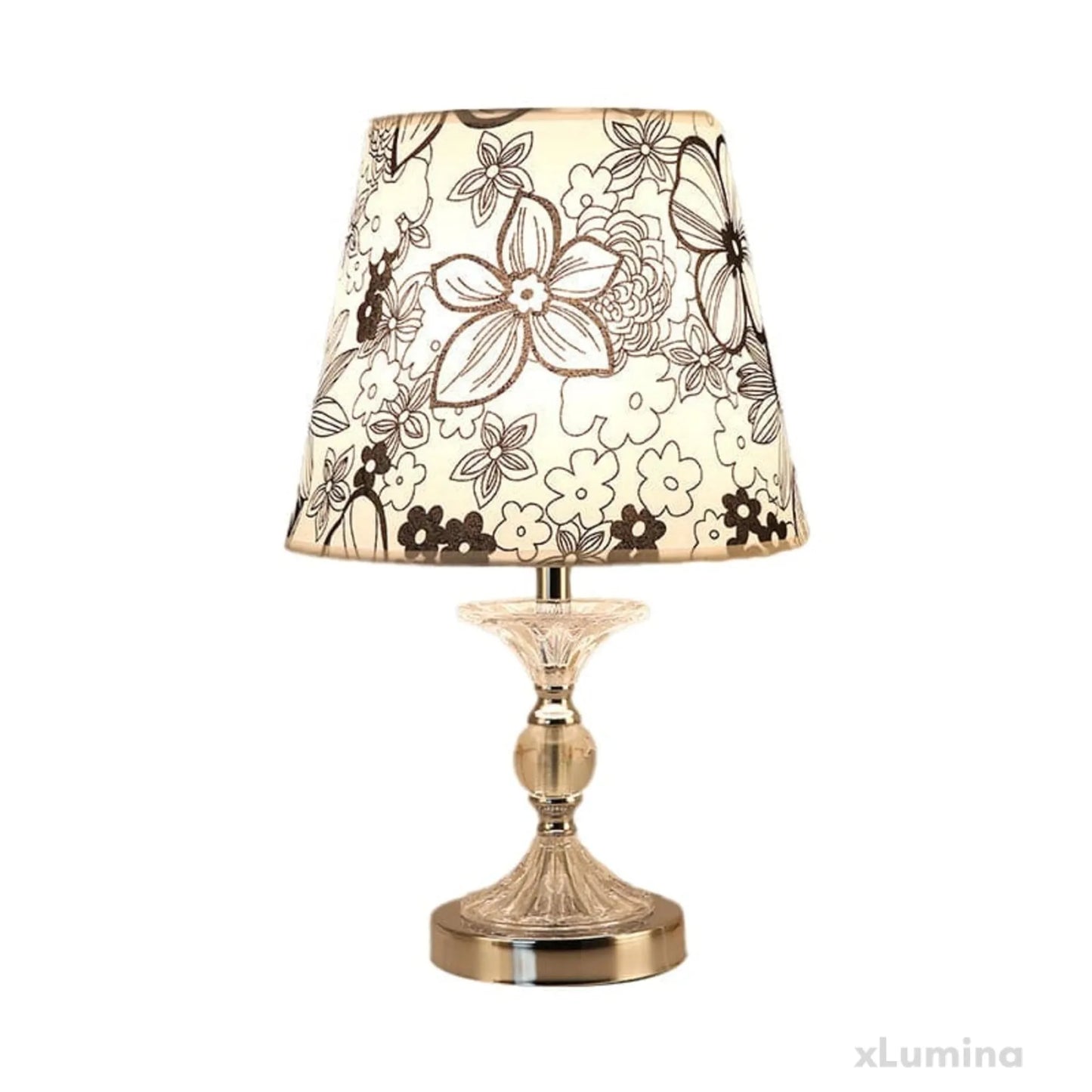LuminArts - Stijlvolle tafellamp met bloemenpatroon