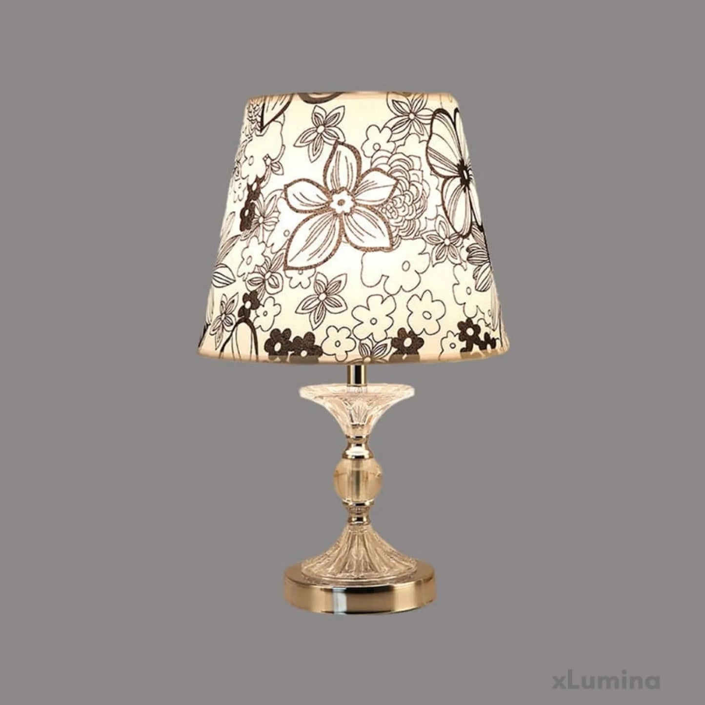 LuminArts - Stijlvolle tafellamp met bloemenpatroon