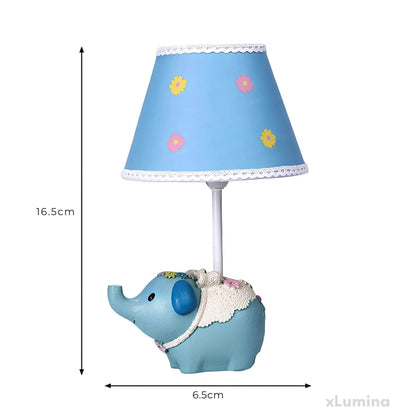 Luminelephant - Tafellamp met bloemenpatroon en olifantenvoet