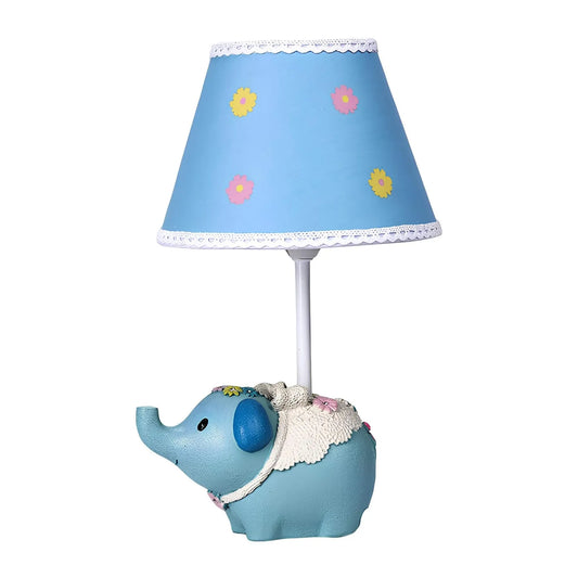 Luminelephant - Tafellamp met bloemenpatroon en olifantenvoet