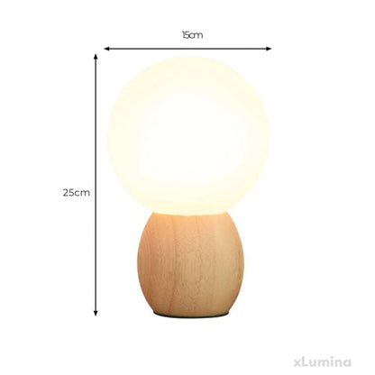 LumiOrb - Orbs bedlampje met houten basis