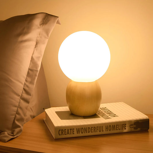 LumiOrb - Orbs bedlampje met houten basis