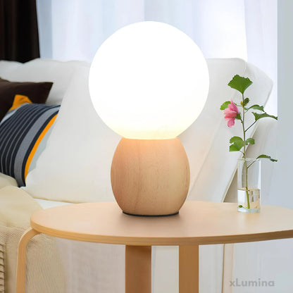 LumiOrb - Orbs bedlampje met houten basis