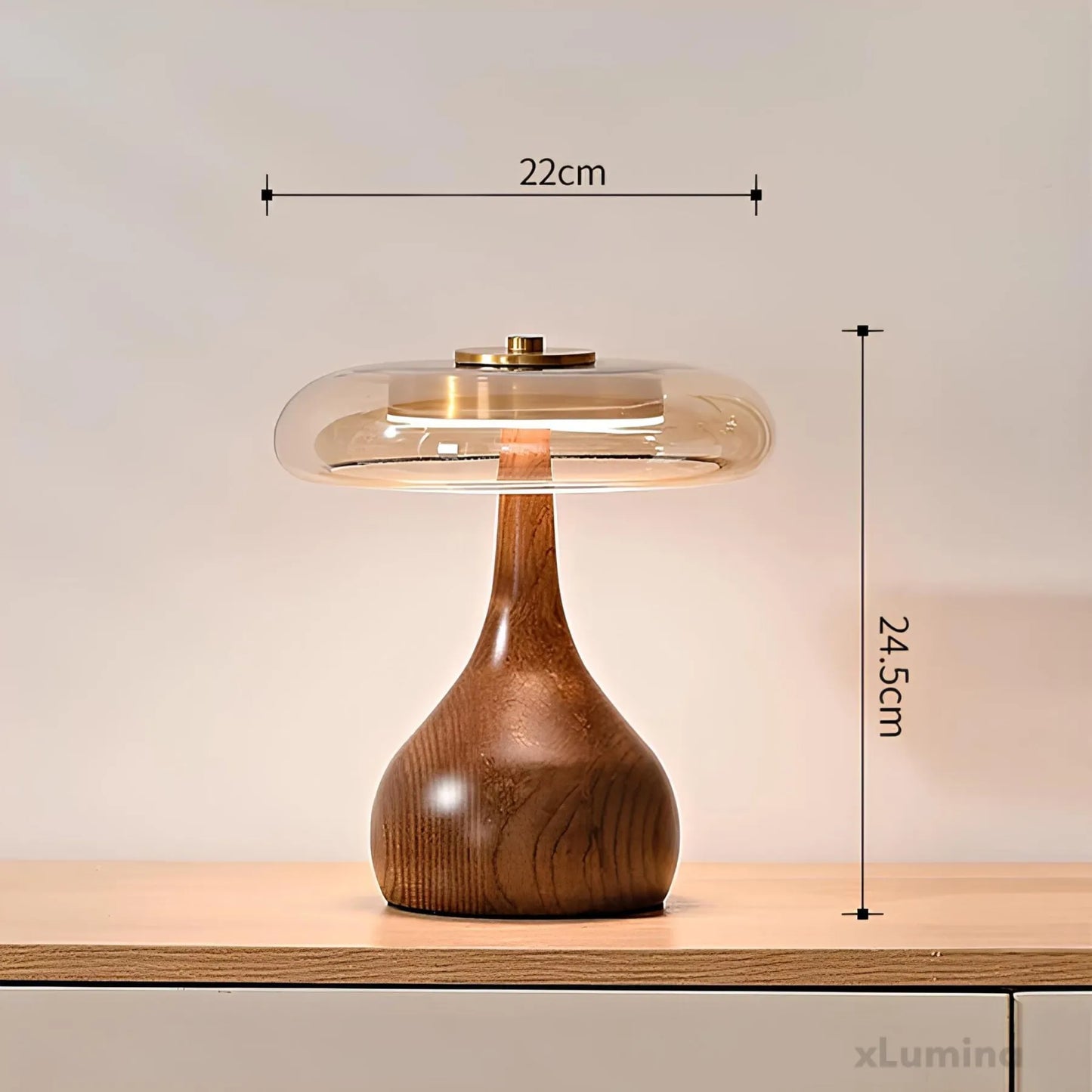 LuxeKupfer - Paddenstoel bureaulamp
