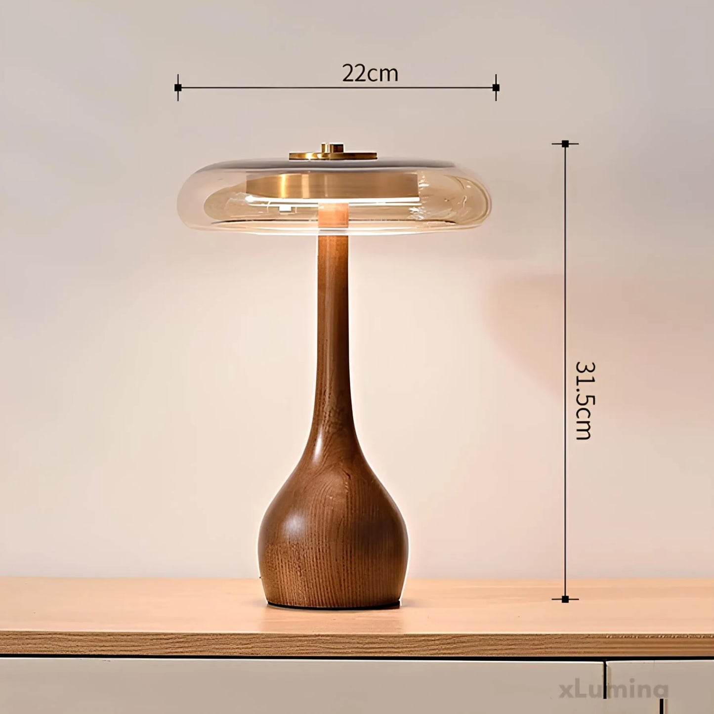 LuxeKupfer - Paddenstoel bureaulamp