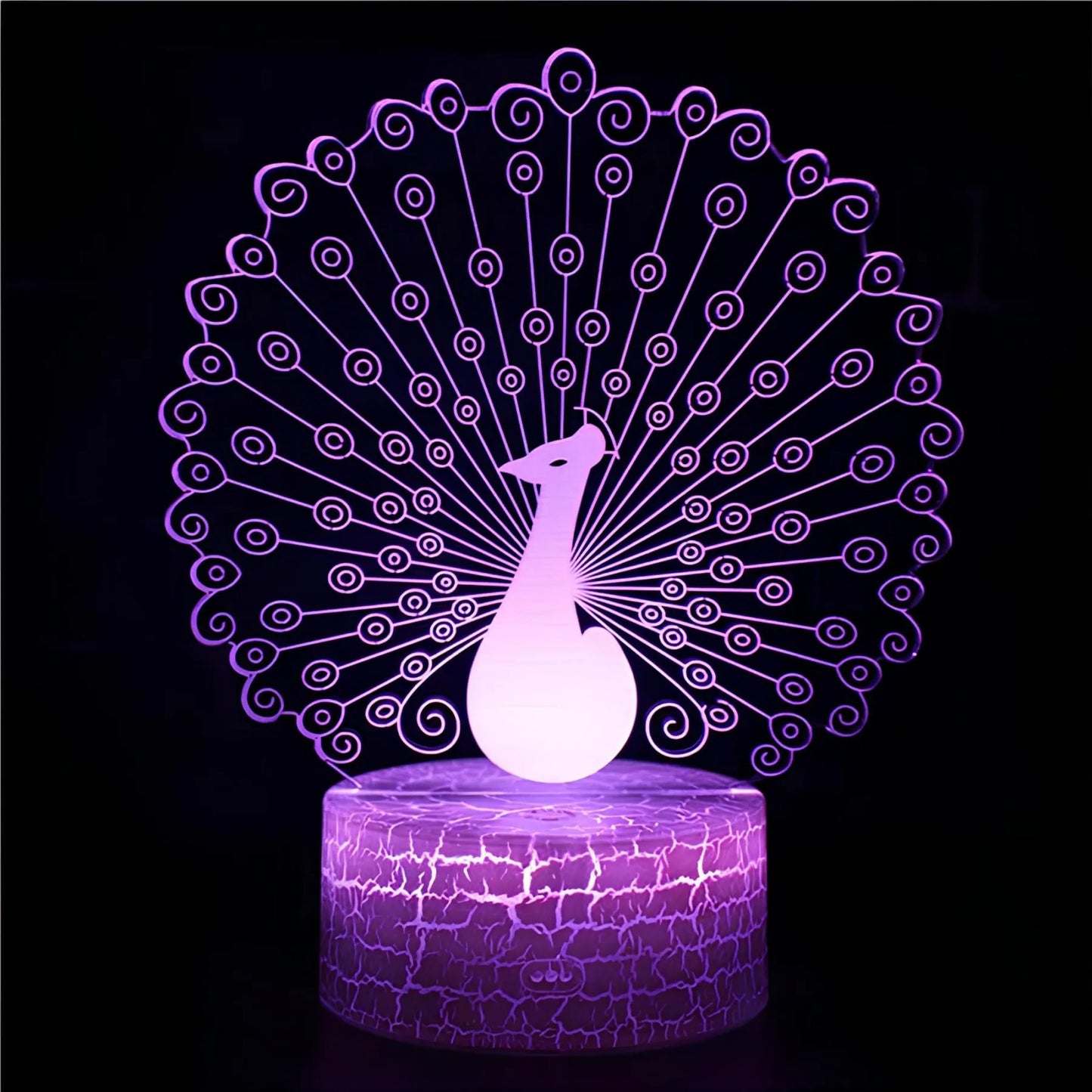 MagicColor – LED Nachtlampje met Pauwen Effect | Kleurenwisselende Tafellamp