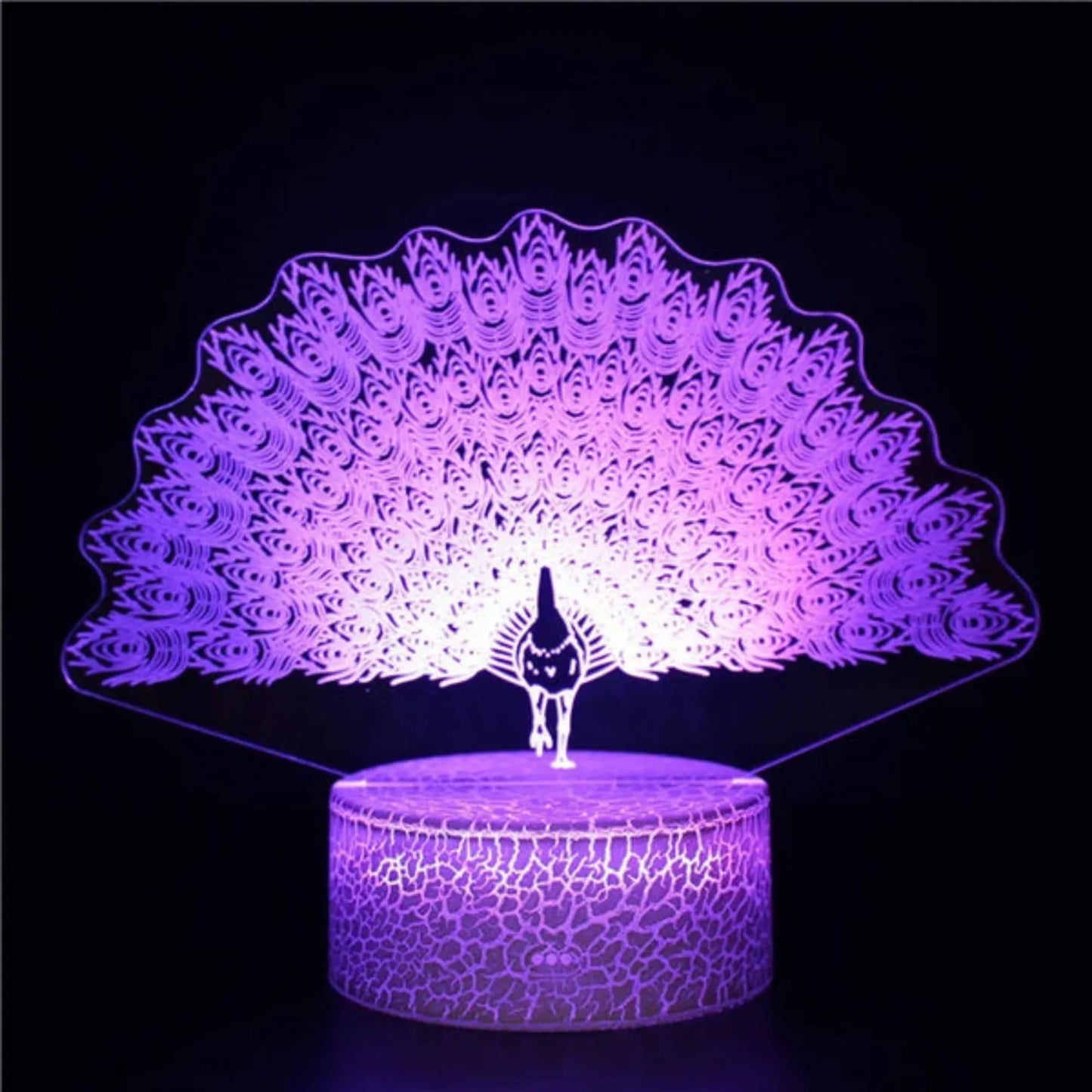 MagicColor – LED Nachtlampje met Pauwen Effect | Kleurenwisselende Tafellamp