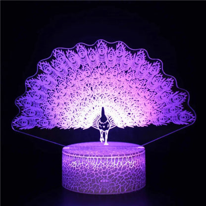 MagicColor – LED Nachtlampje met Pauwen Effect | Kleurenwisselende Tafellamp